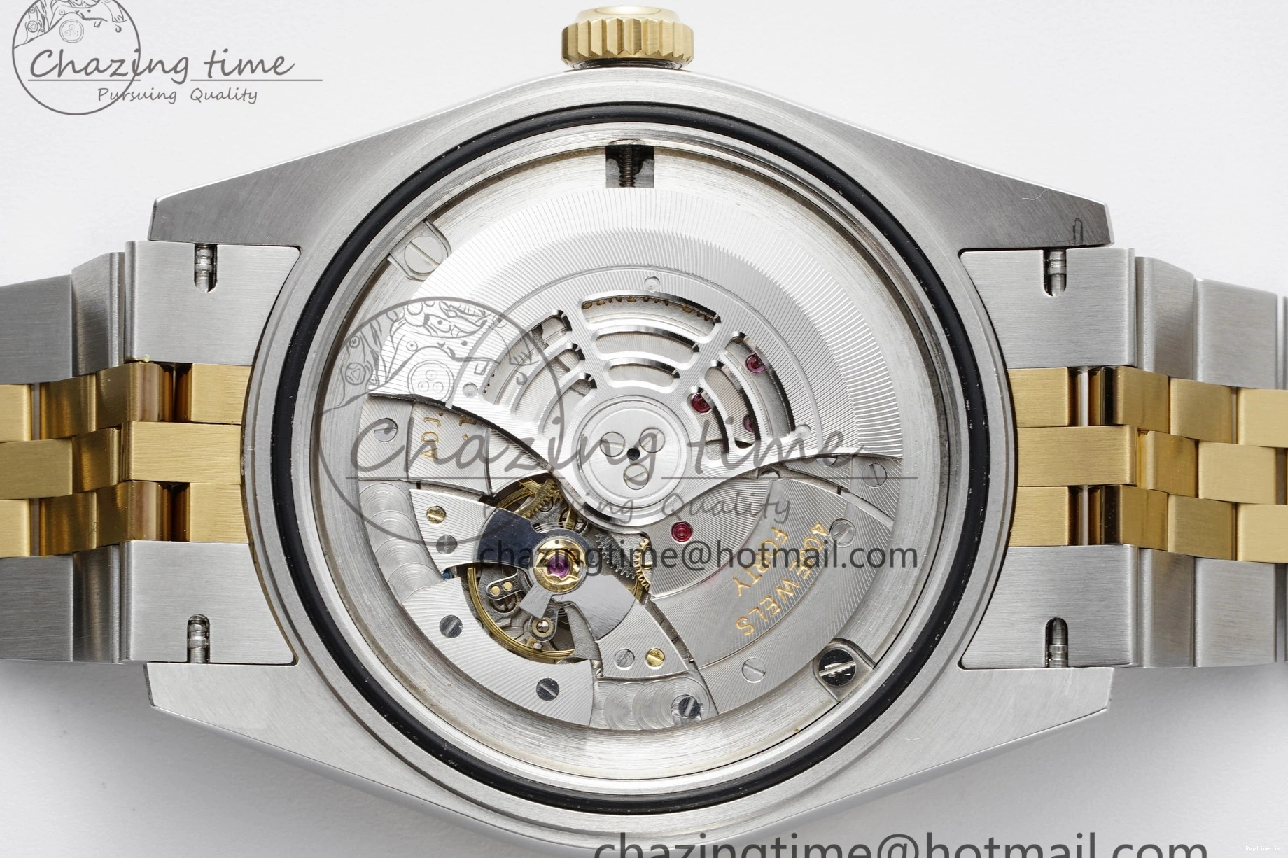 1224 Skydweller SS YG Noob Best Edition Black Dial on SS YG Jubilee Bracelet A23J Efficient 2122